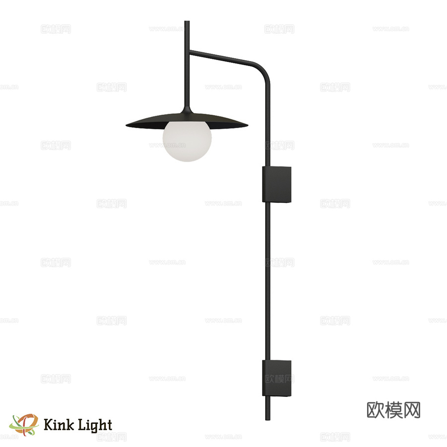 壁灯 Alison 黑色 08469W-2,193d模型下载