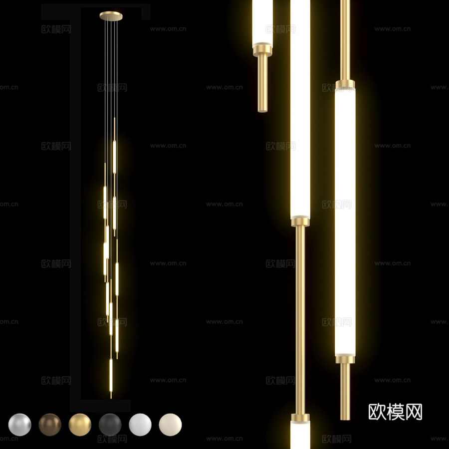 楼梯及辅助照明用长吊灯 IT-Pie3d模型下载