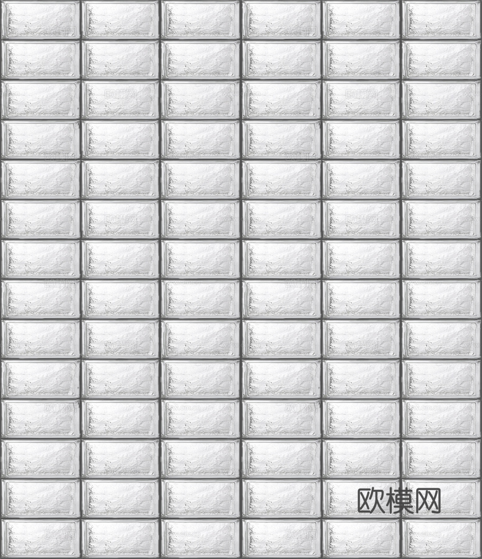 无缝冰影空心玻璃砖水晶砖贴图