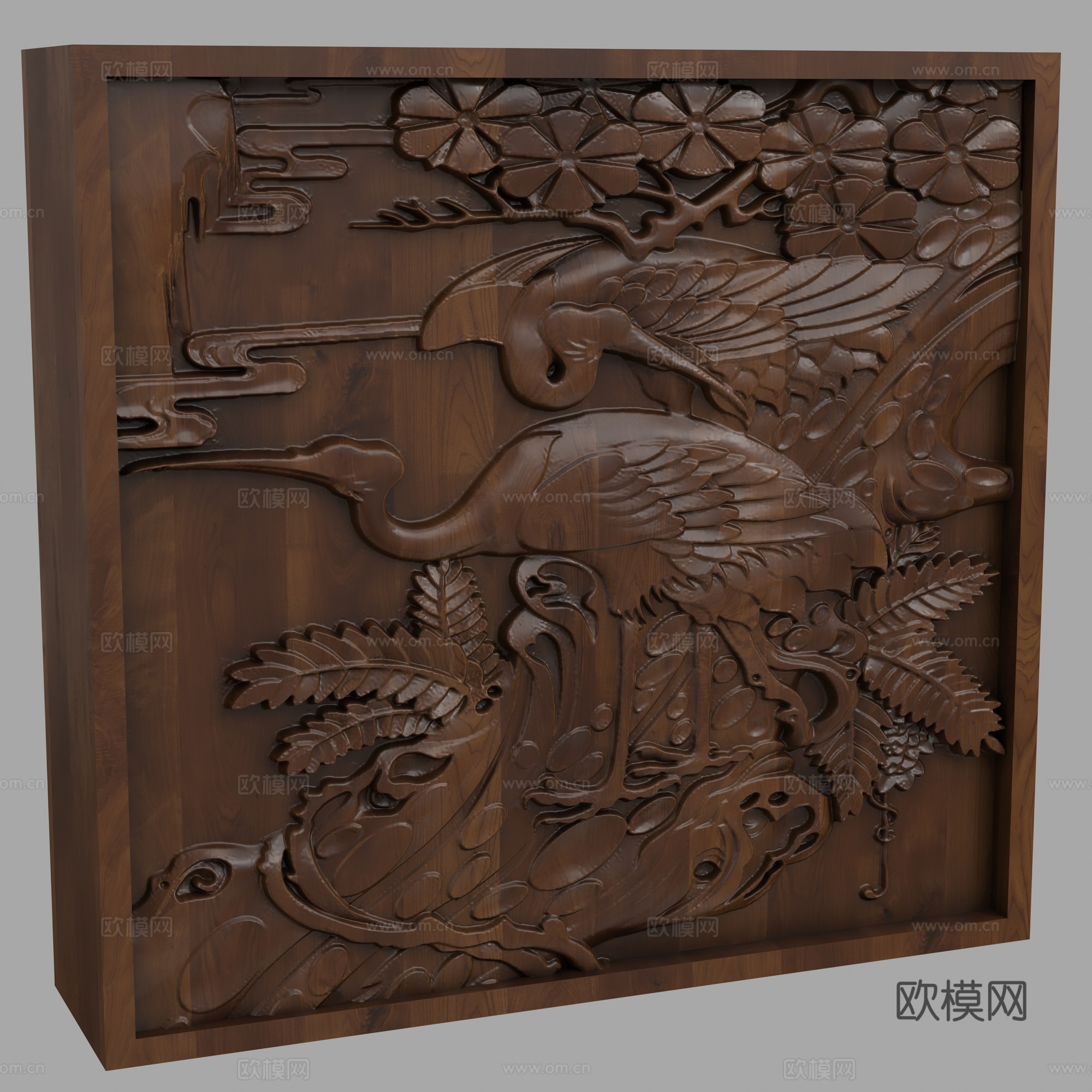 现代浮雕墙3d模型下载