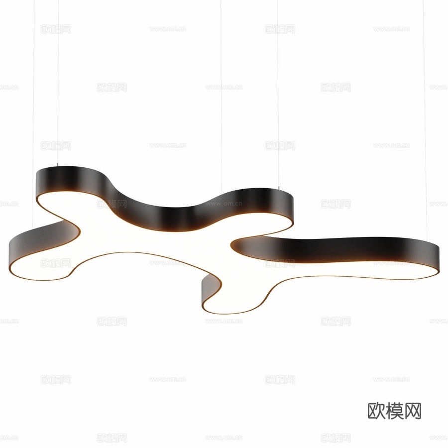 云系列S1900 LED吊灯3d模型3d模型下载