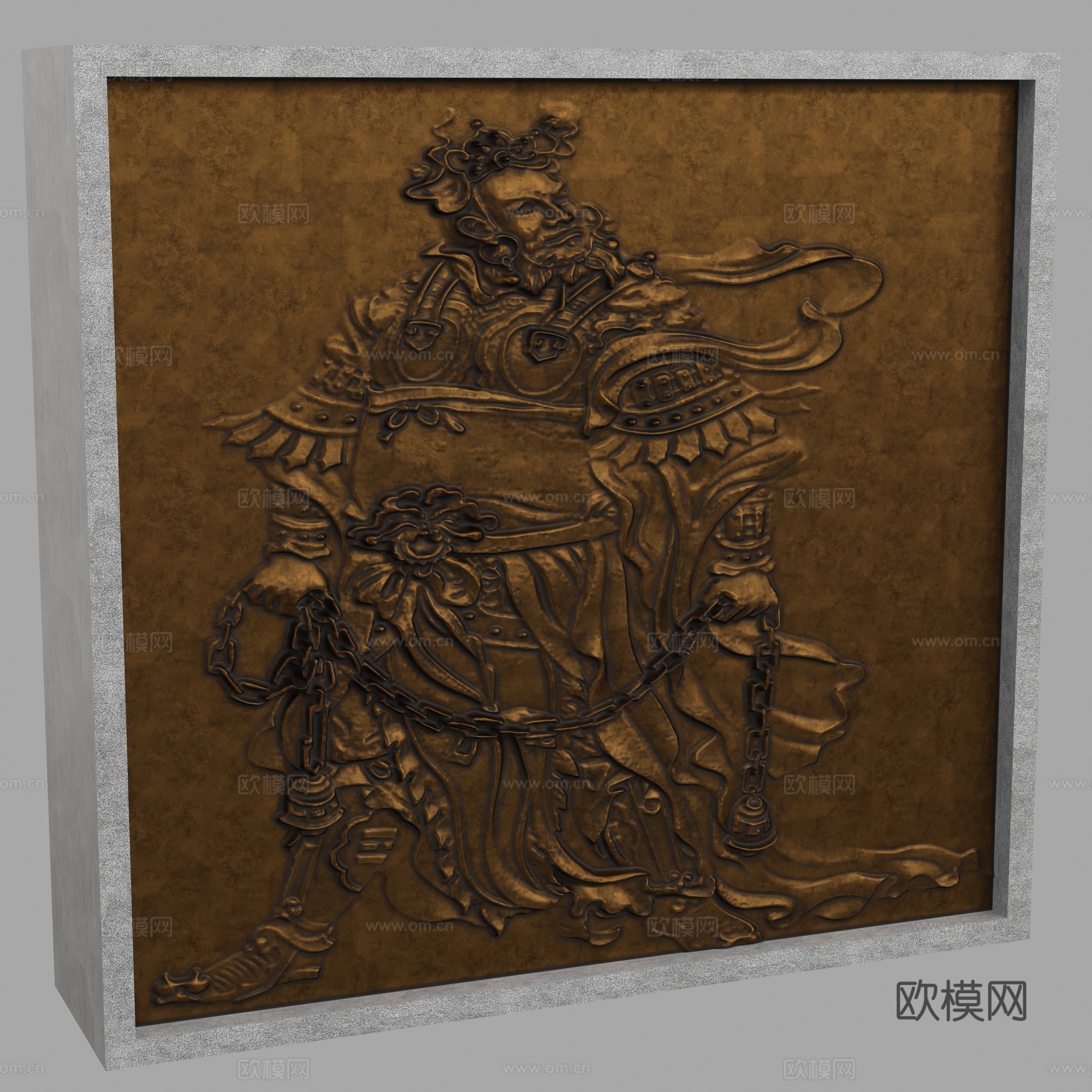 现代浮雕墙3d模型下载