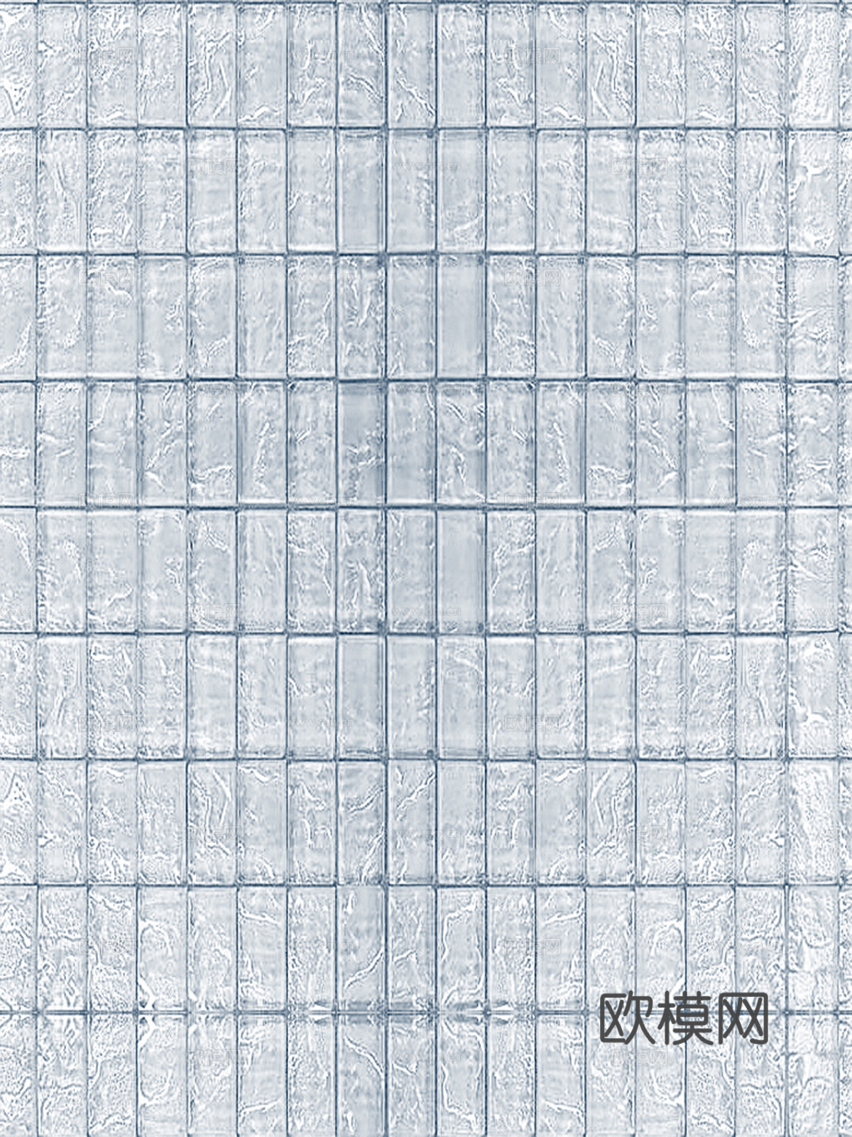 现代法式玻璃砖 无缝浅蓝色玻璃砖贴图