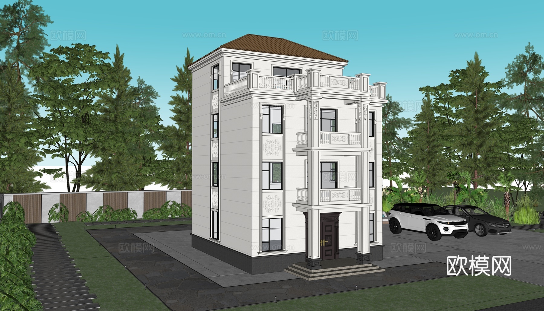 欧式别墅su模型su模型