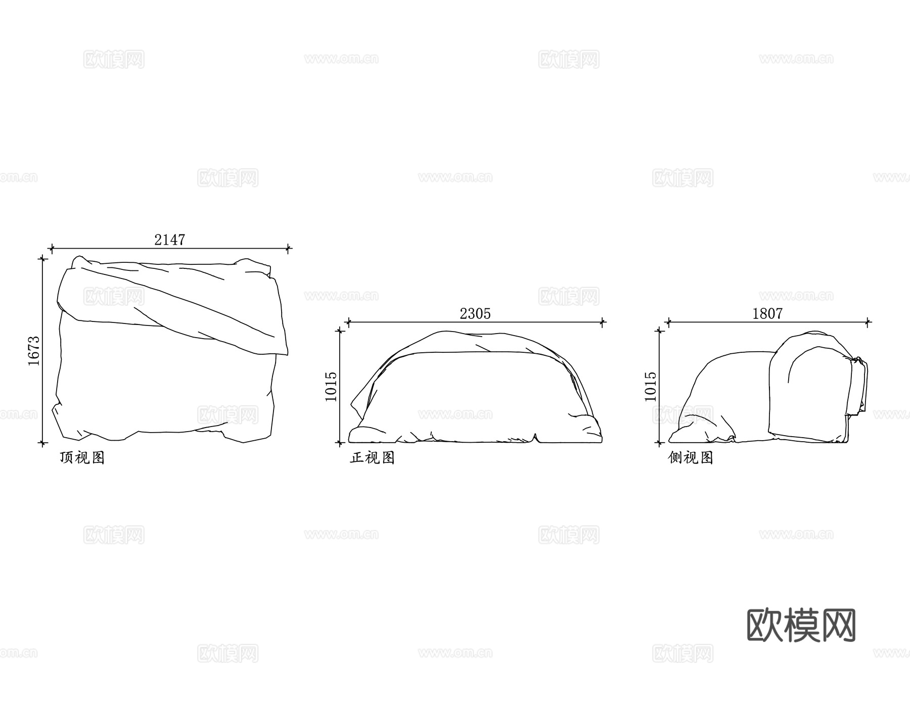 双人被褥 双人床品 双人被套 双人床单 双人床罩cad施工图