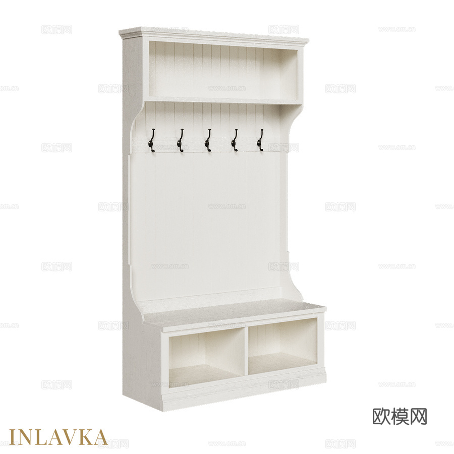 OM 海滨风格玄关开放式衣柜3d模型