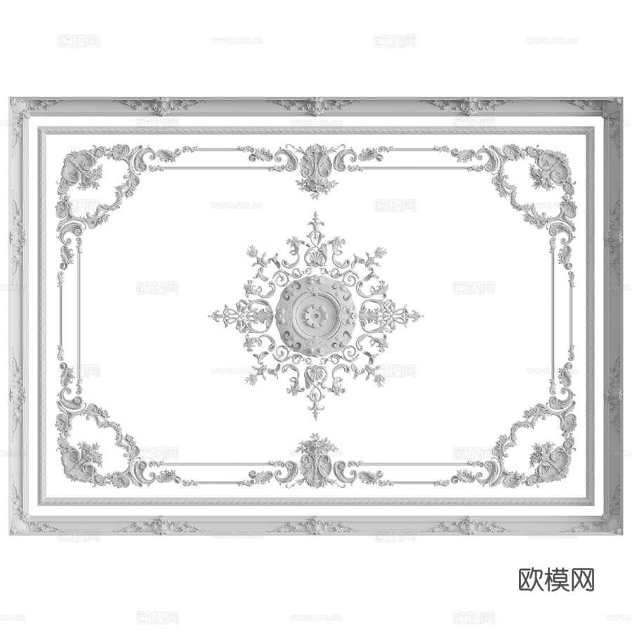 天花板组合 No. 933d模型下载