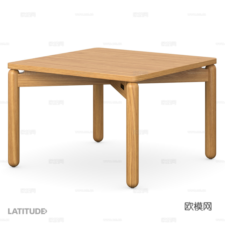 OM Saga咖啡桌，60x60厘米Latitude3d模型下载