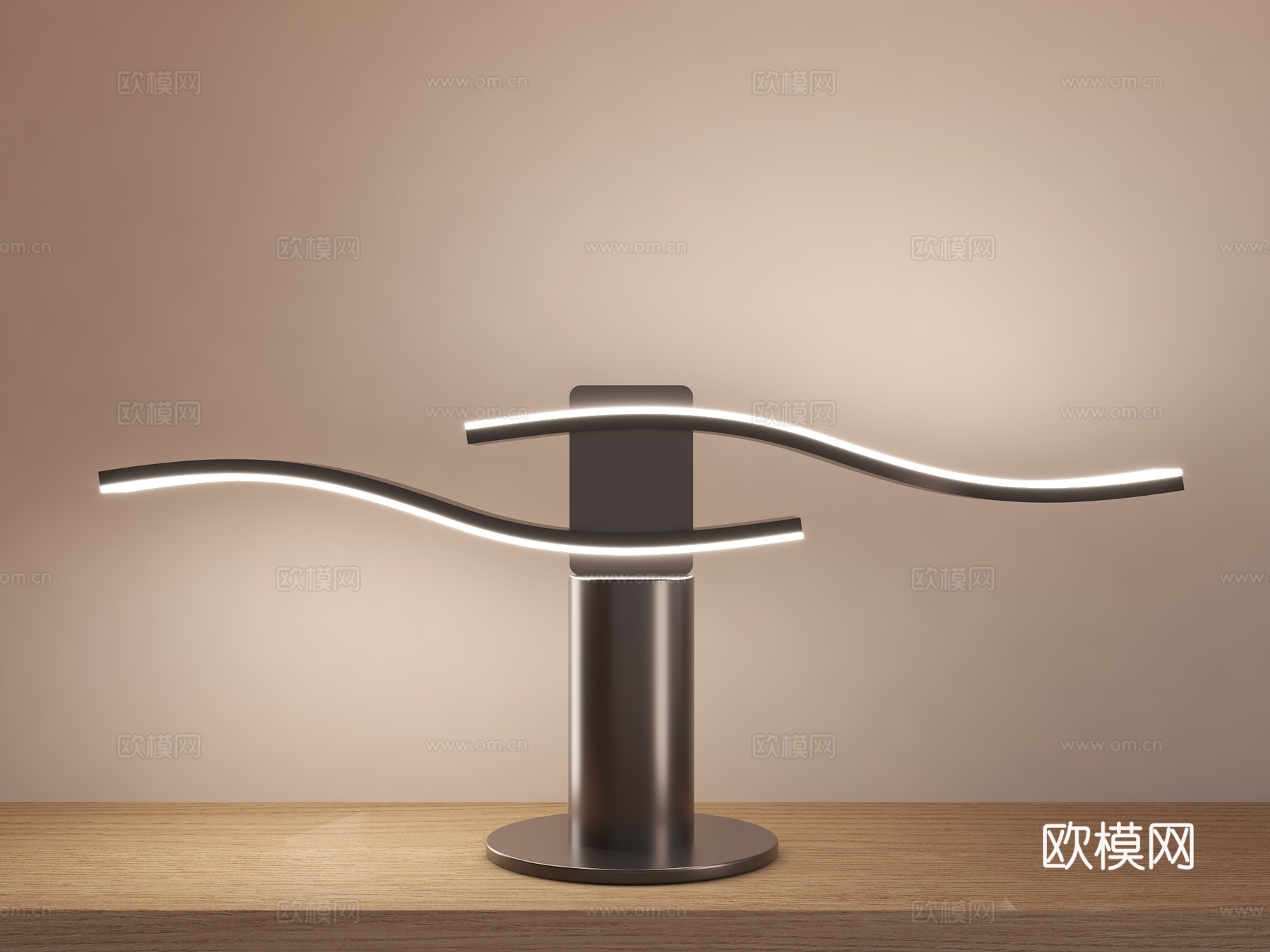 现代台灯 床边灯 轻奢台灯 不锈钢台灯 艺术灯具 设计师台灯su模型