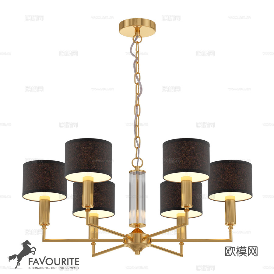 吊灯 2607-6P 2609-6P3d模型下载