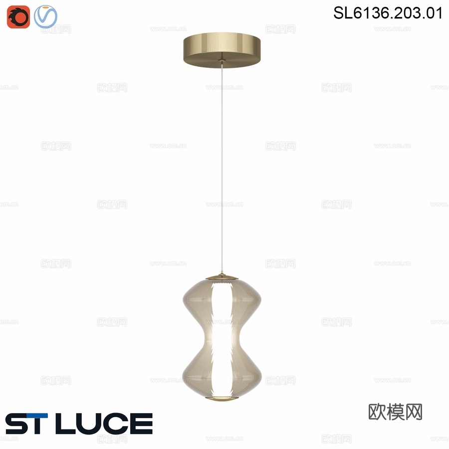 OM LED灯，金色，干邑色，LED，63d模型下载