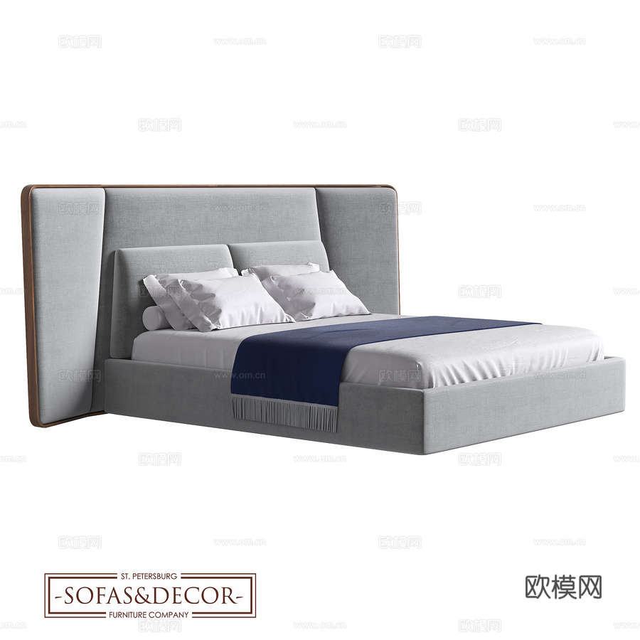 沙发与装饰 床 Vionnet (art. 2100)3d模型下载