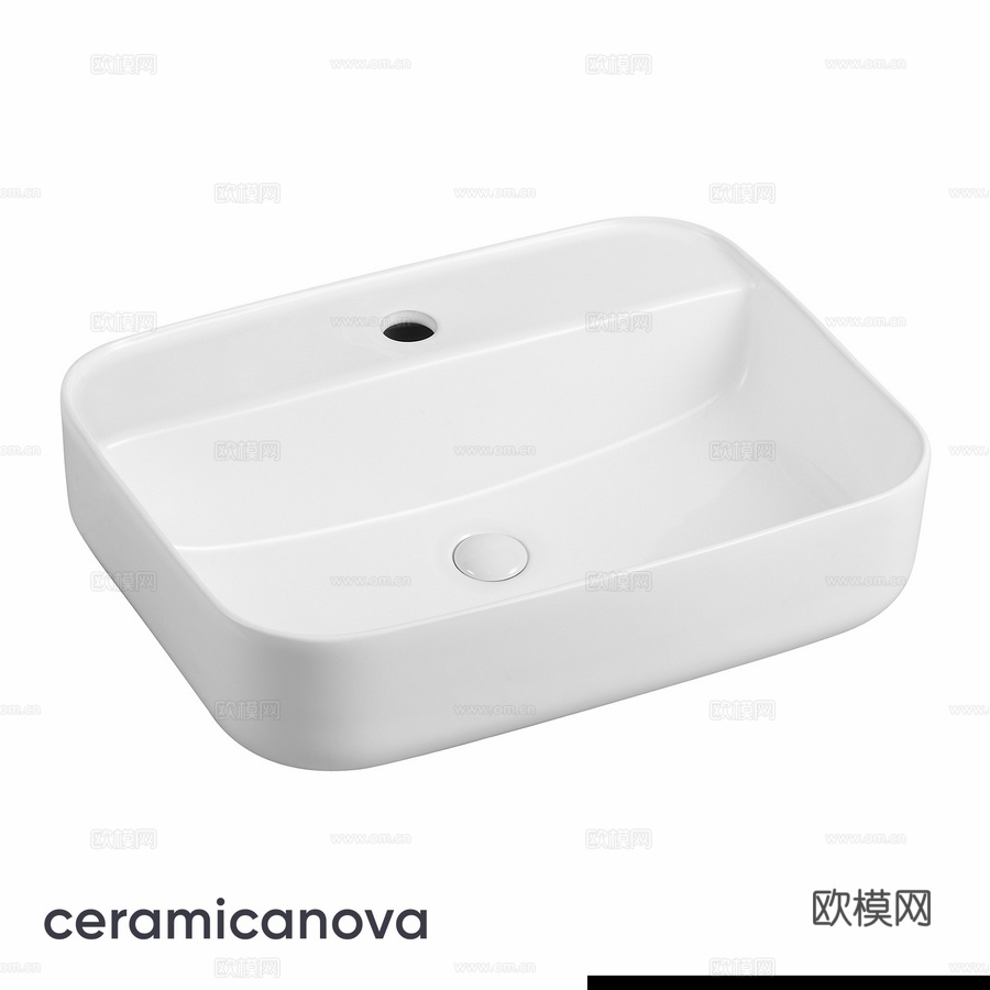 OM 洗脸盆碗顶部矩形元素 5003d模型下载