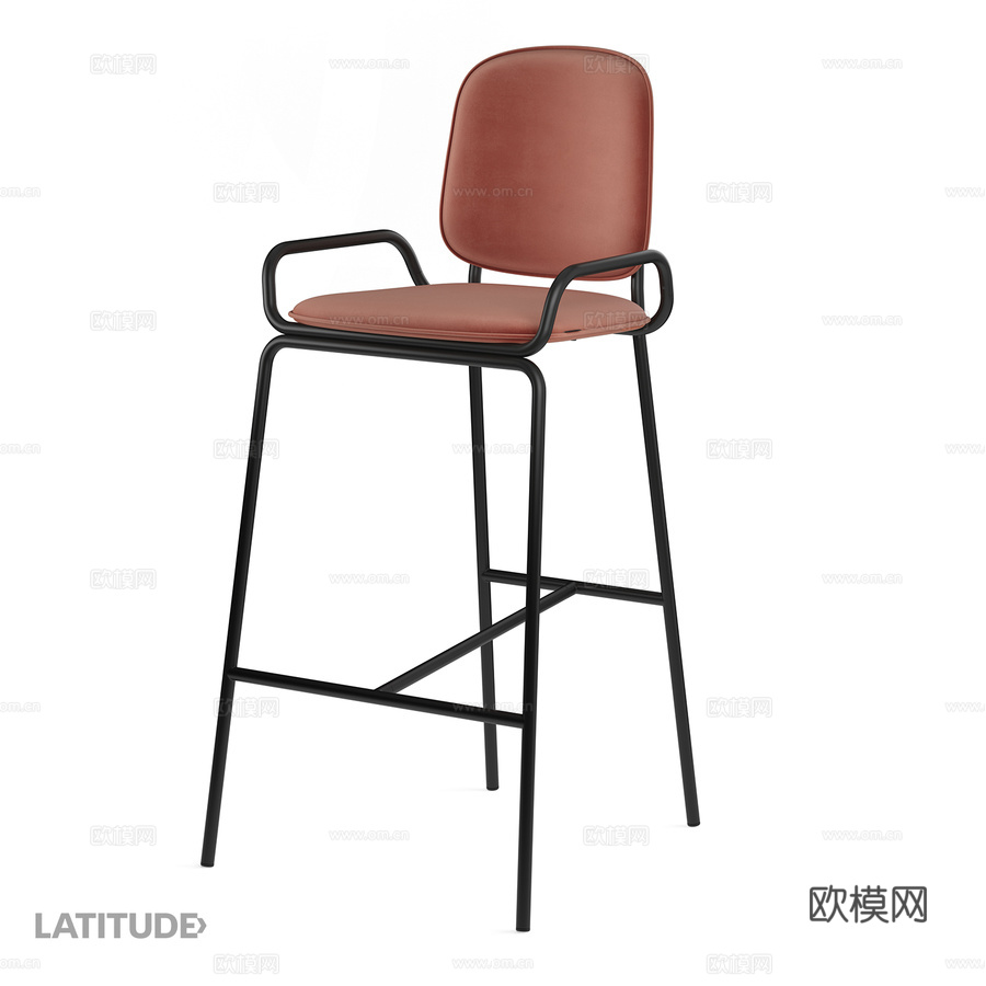 OM吧凳Ror, 2框架, Latitude丝绒3d模型下载