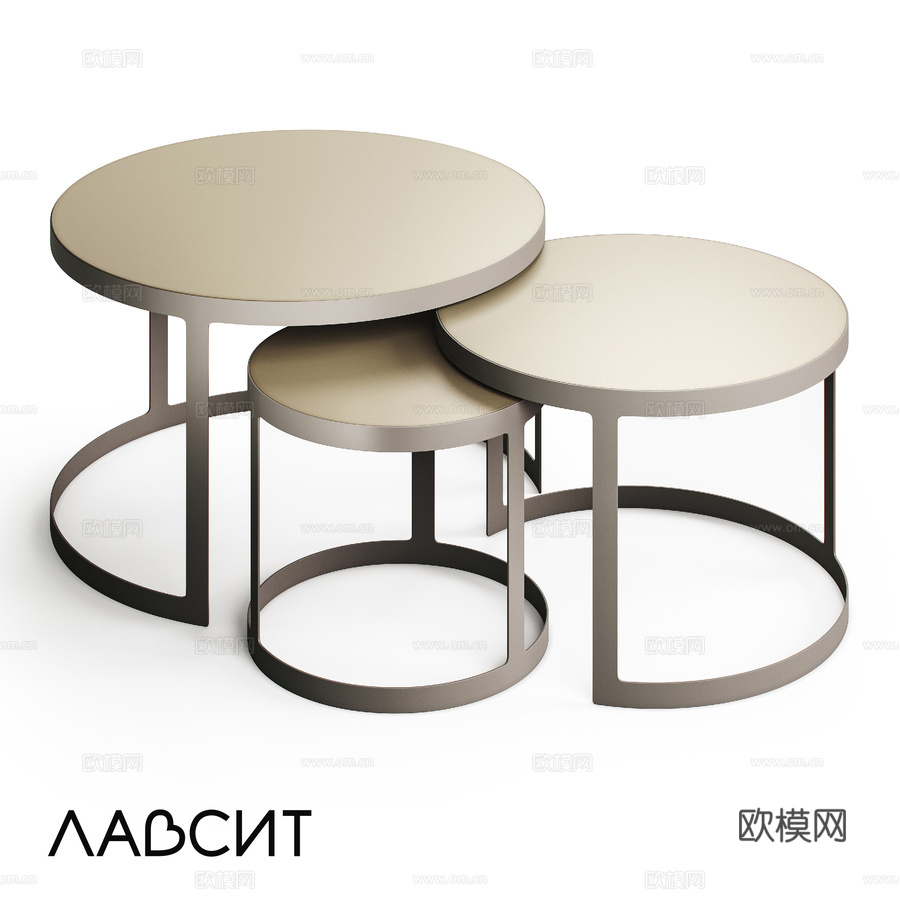 OM奥斯卡三层桌3d模型下载