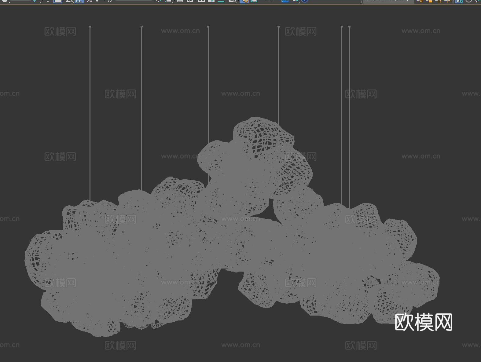 艺术装置吊灯su模型