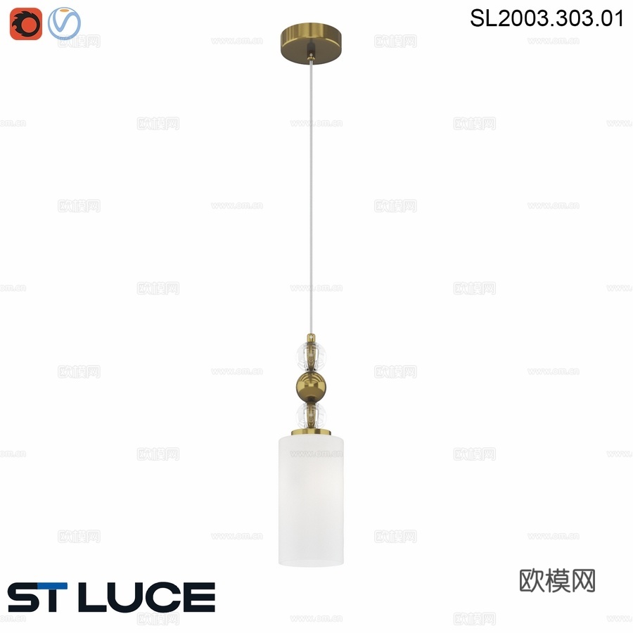 OM灯泡灯， 黄铜材质，白色，AURO3d模型下载