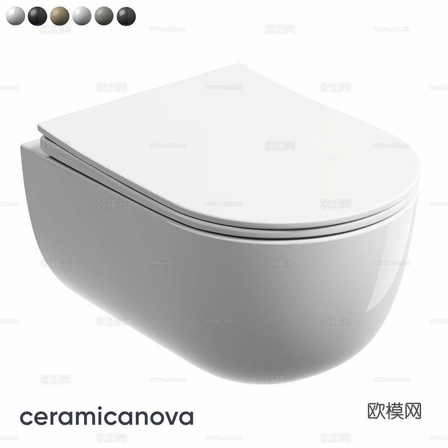 OM悬挂式马桶 Modena无边沿 CN60633d模型下载
