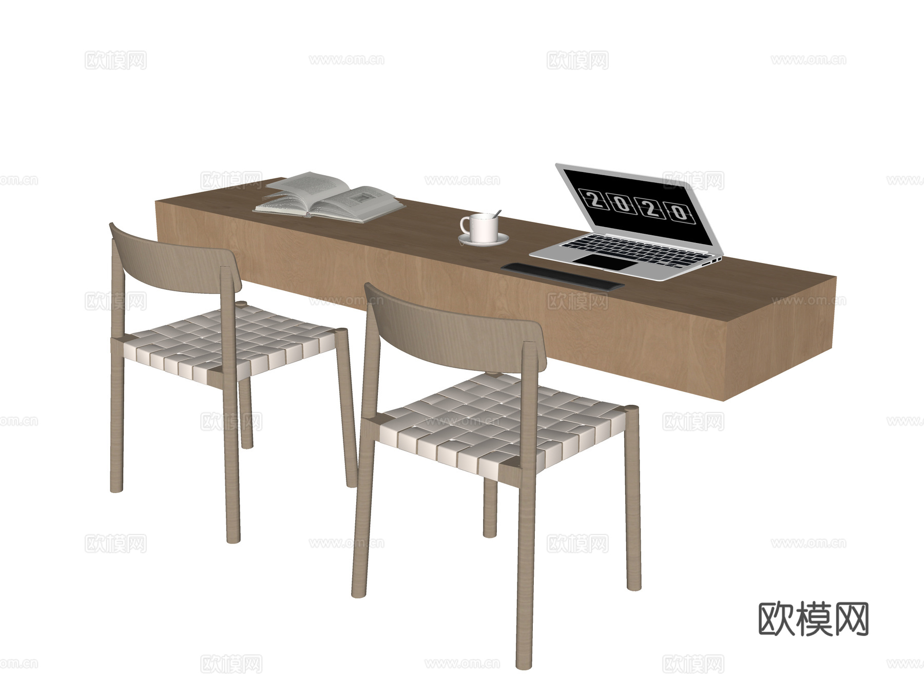 现代书桌椅su模型