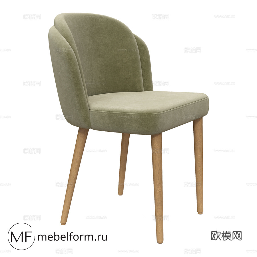 双靠背OM椅3d模型下载