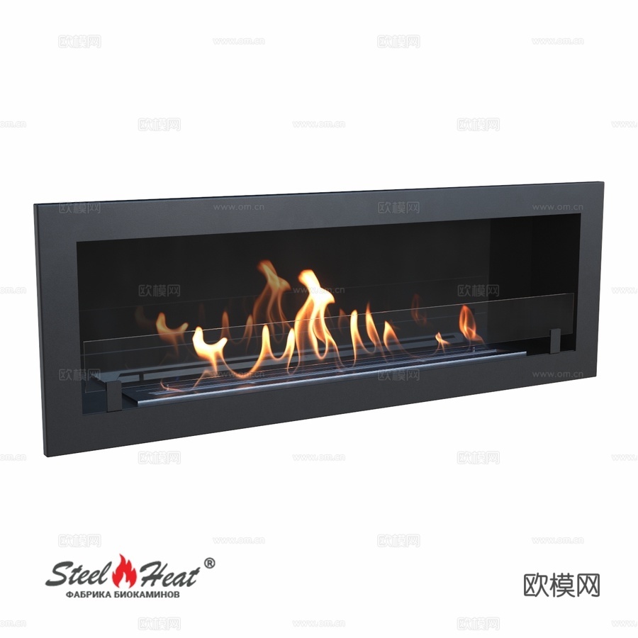 嵌入壁龛式生物壁炉 SteelHeat ONE 14003d模型下载