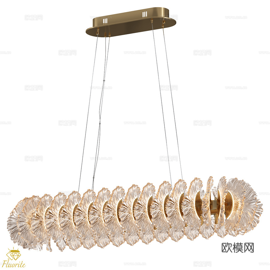海洋萤石1000毫米吊灯FL1094-8PO (OM)3d模型下载