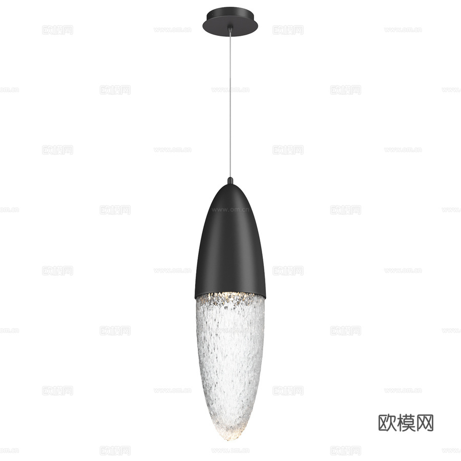 欧法赛吊灯 QN-ECROU-1P-BK3d模型下载