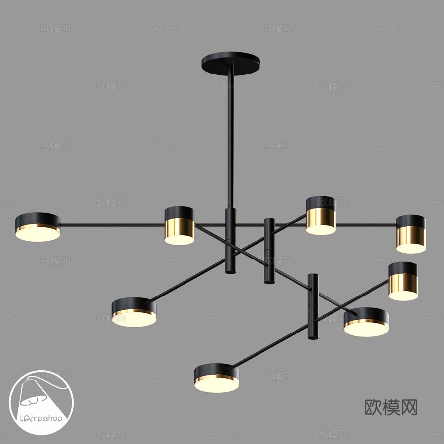 LampsShop.ru L1664 吊灯 切斯特现代3d模型下载