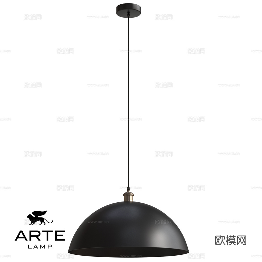 ARTE灯具OM A7056SP-1BK3d模型下载