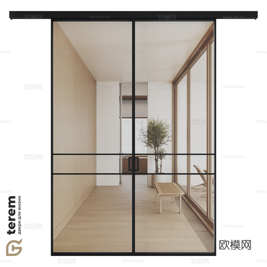 室内门工厂Terem滑动隔断3d模型下载