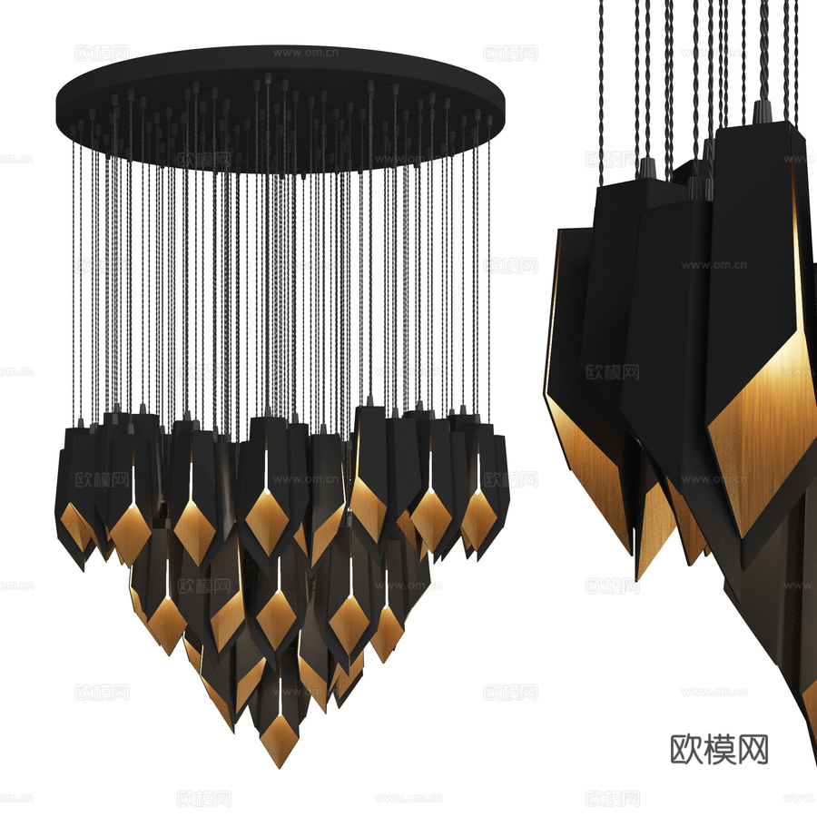 IT-Origami-Round-108圆形底座吊灯3d模型下载