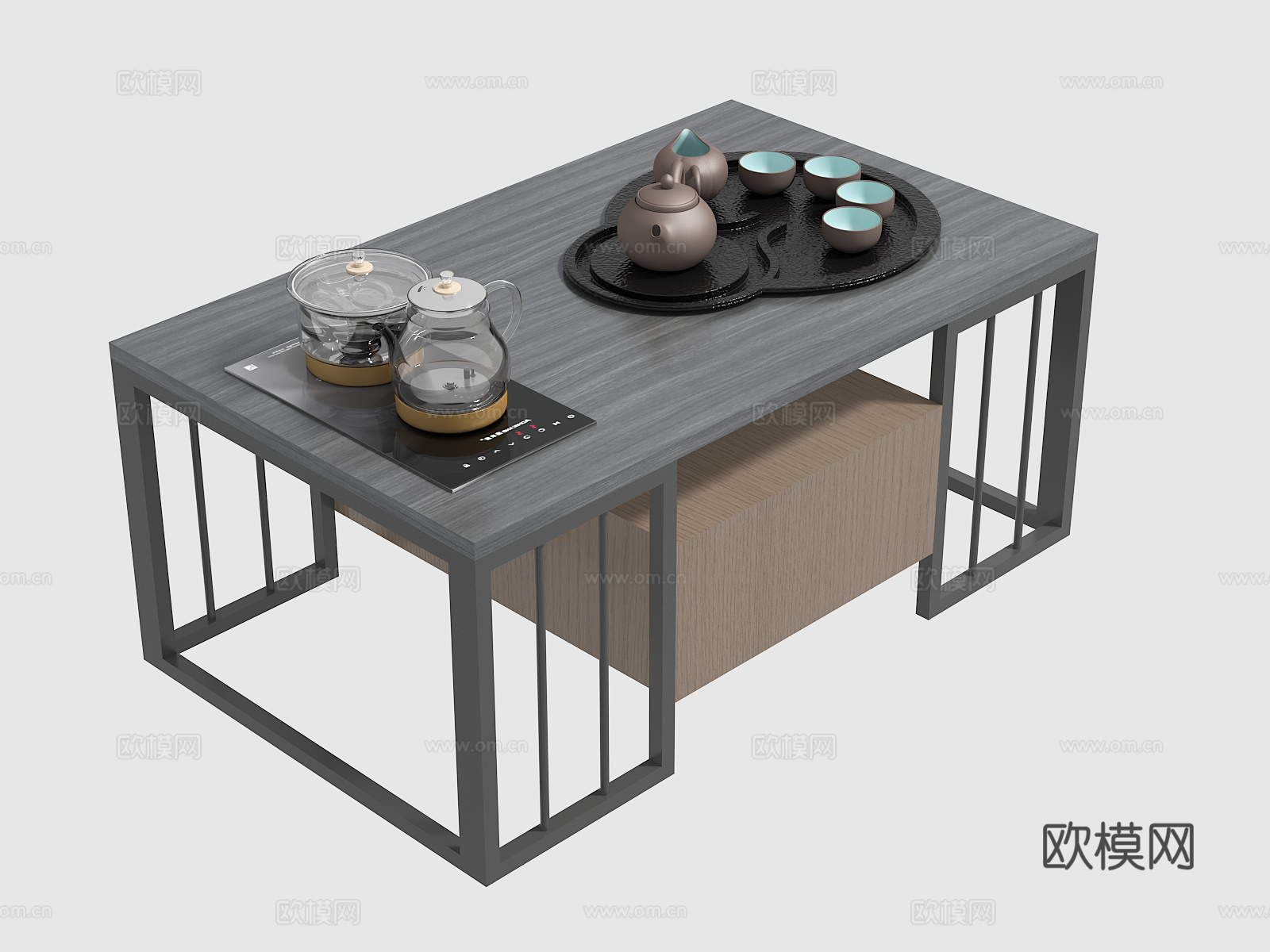 煮茶桌几3d模型下载