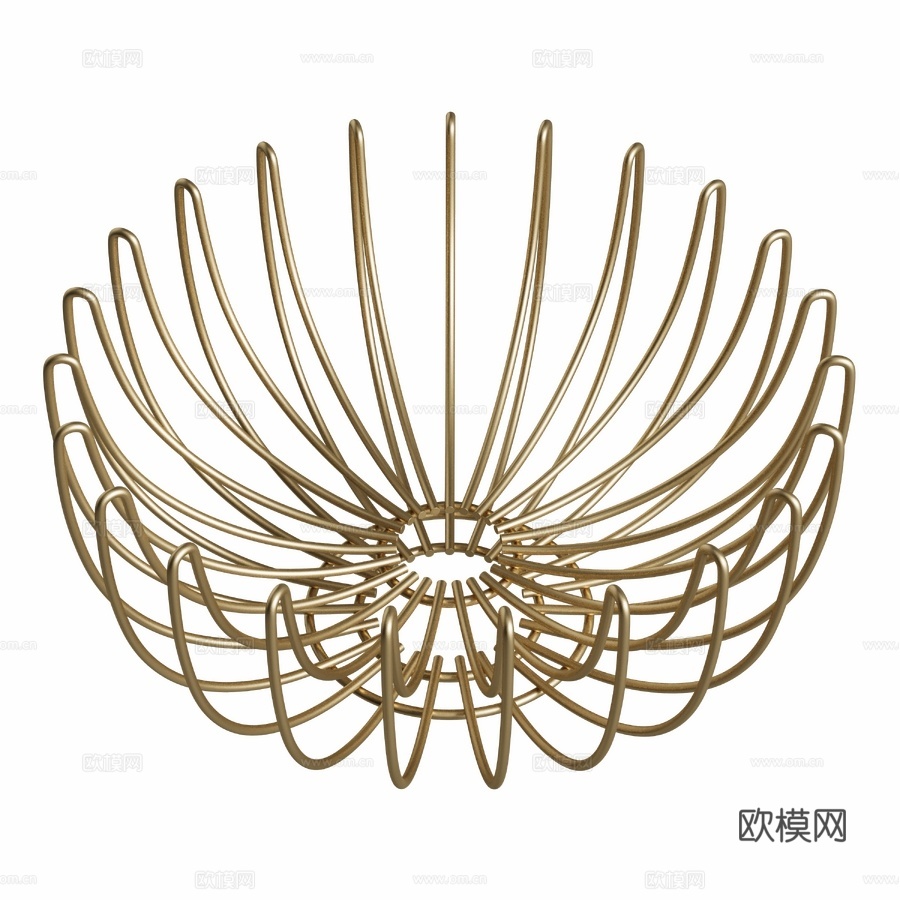 OM果盘Domaci Ferrara D880-04花型，金3d模型下载