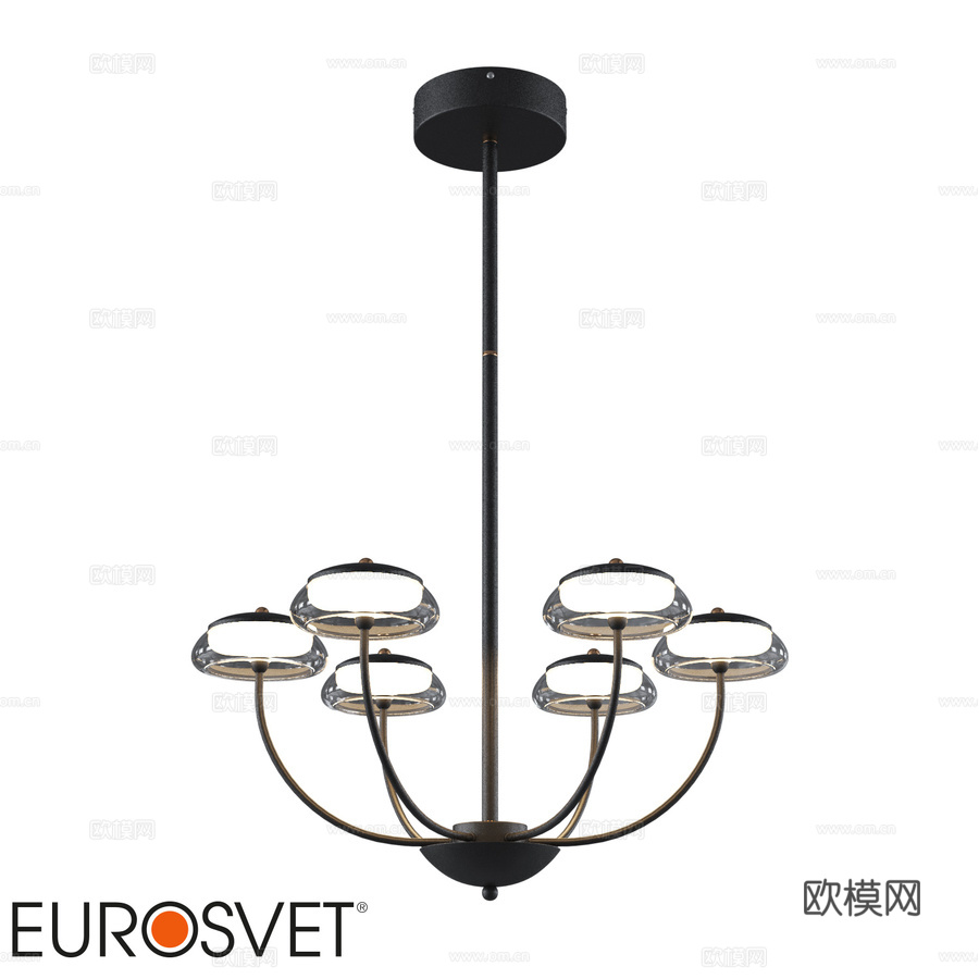 50388 LED 天花灯 黑色3d模型下载