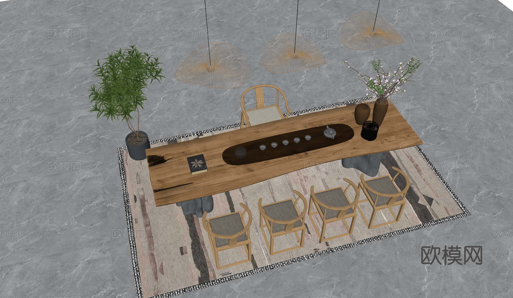 2万平方现代商业综合体su模型