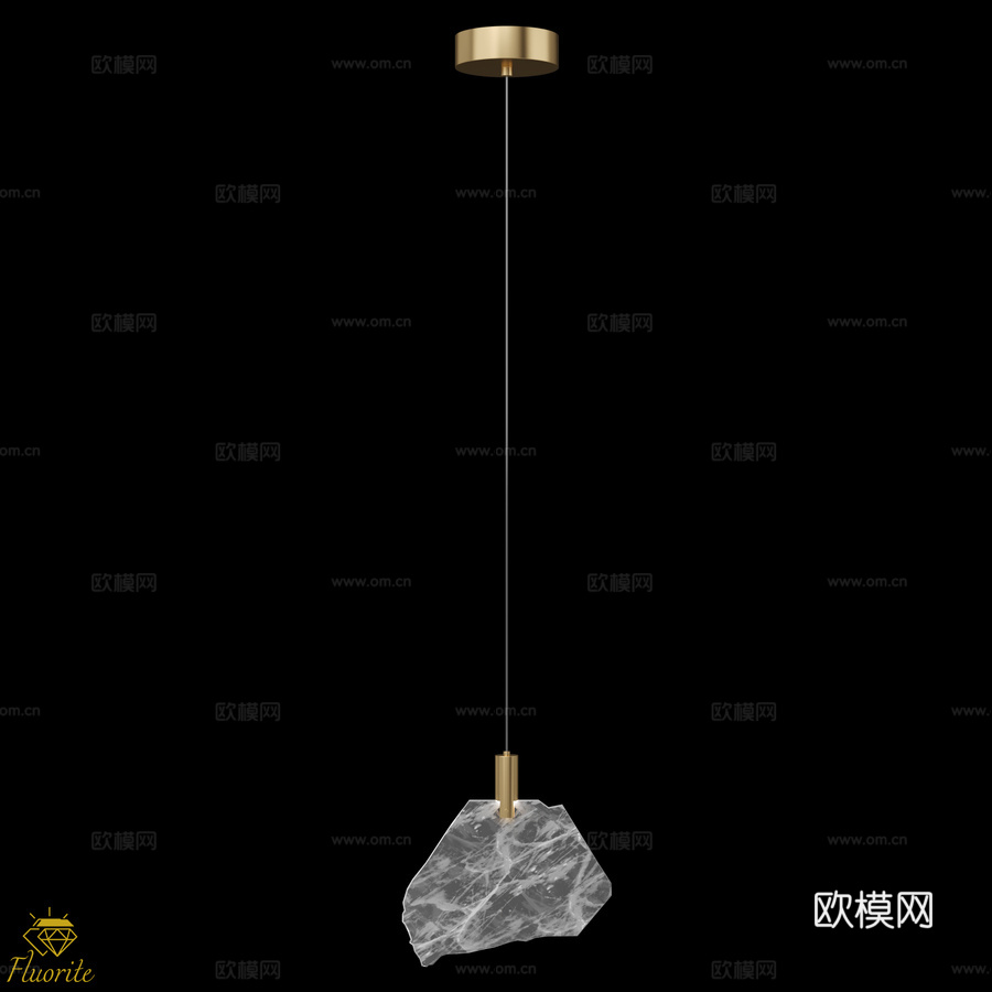 Gelo萤石灯 230毫米 FL1188-1PB (OM)3d模型下载