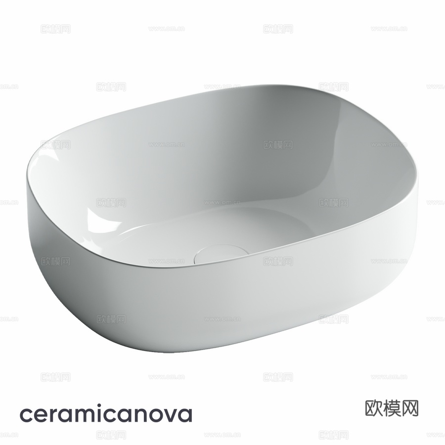 OM 悬挂式椭圆形洗脸盆 Element 460x350x13d模型下载