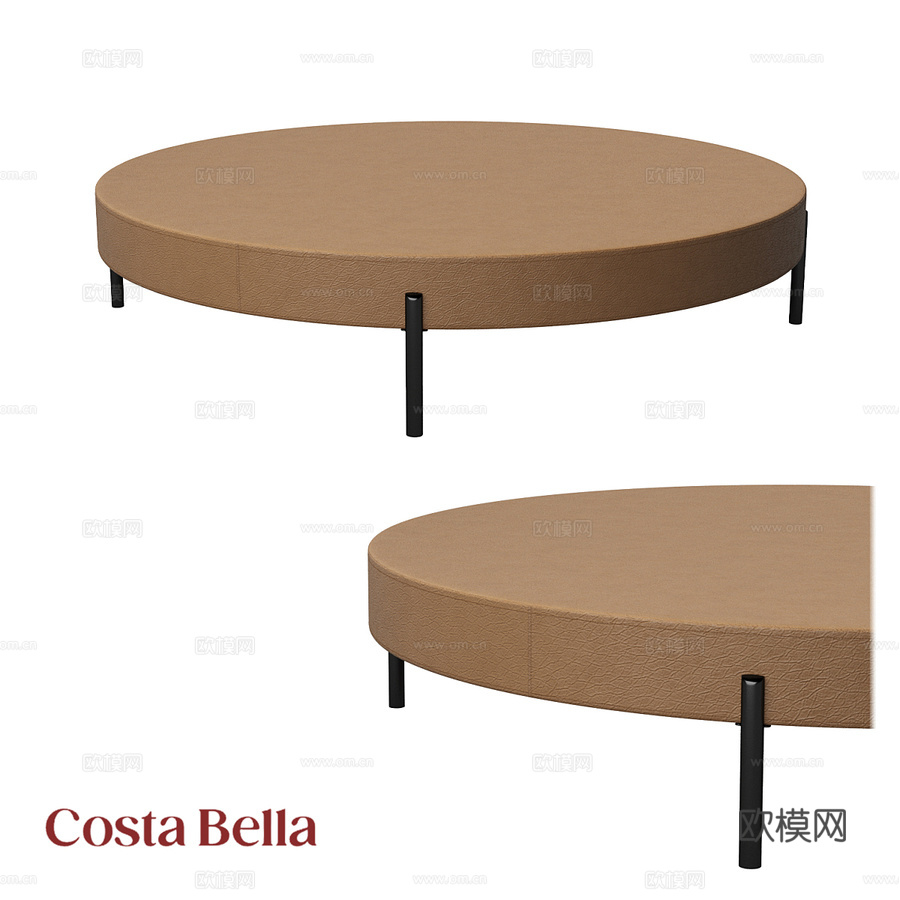 科斯塔贝拉 - 皮革桌 OM3d模型下载