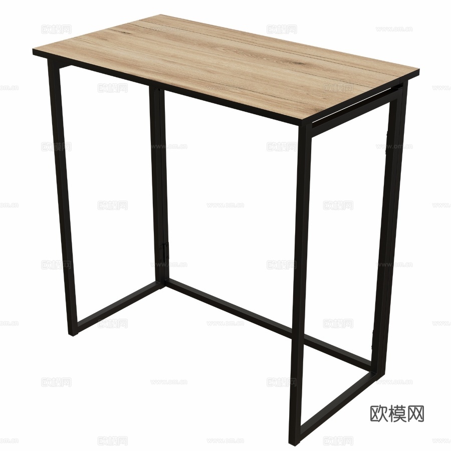 OM折叠桌DIWO埃利斯塔橡木工艺金 黑3d模型下载