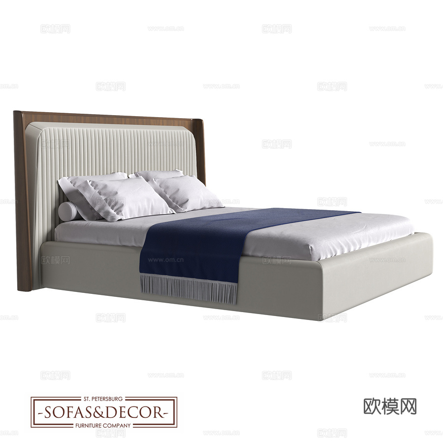 沙发与装饰 伯格床 (art.1557)3d模型下载