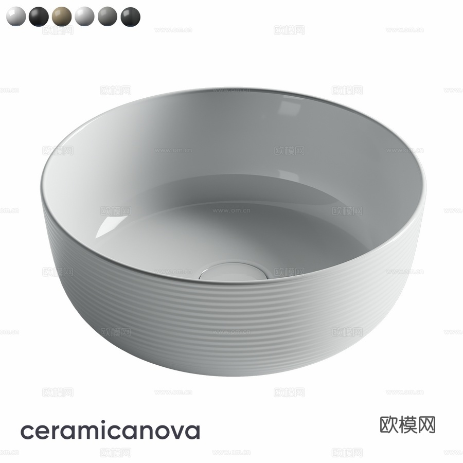 OM Element 顶置式水槽 356x356x135 C3d模型下载