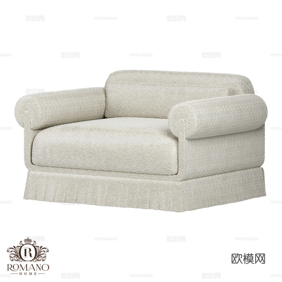 (OM) Adele扶手椅 Romano Home3d模型下载
