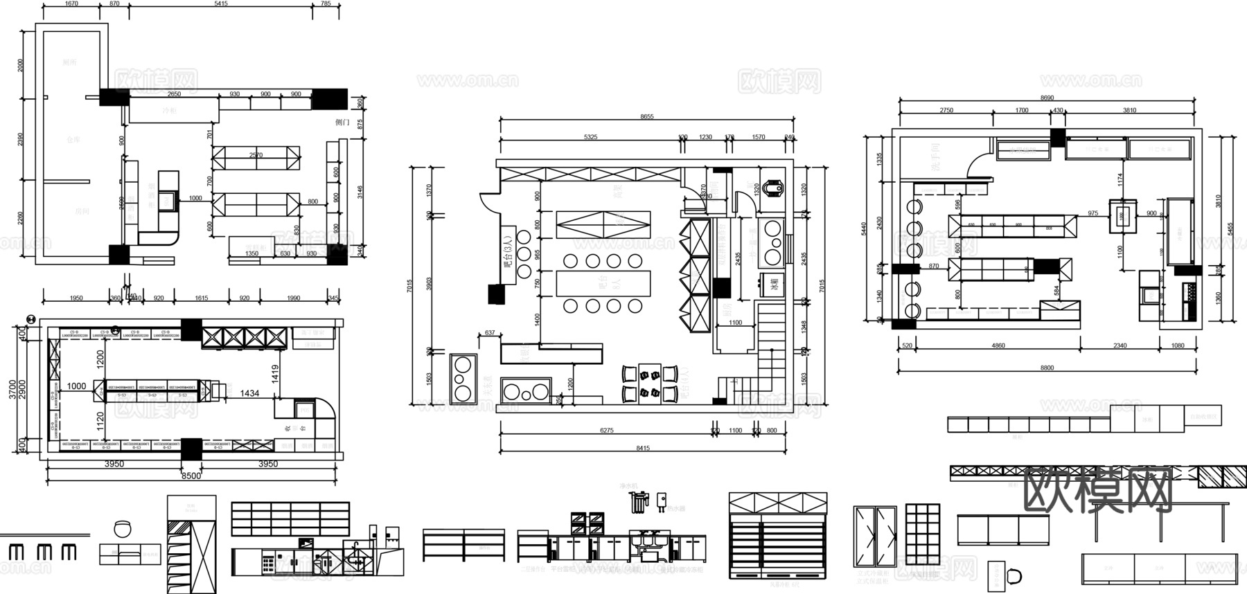便利店设计CAD图库cad施工图