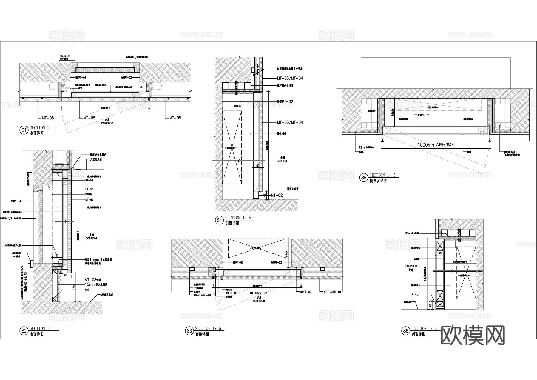 消防栓暗藏节点大样图cad施工图