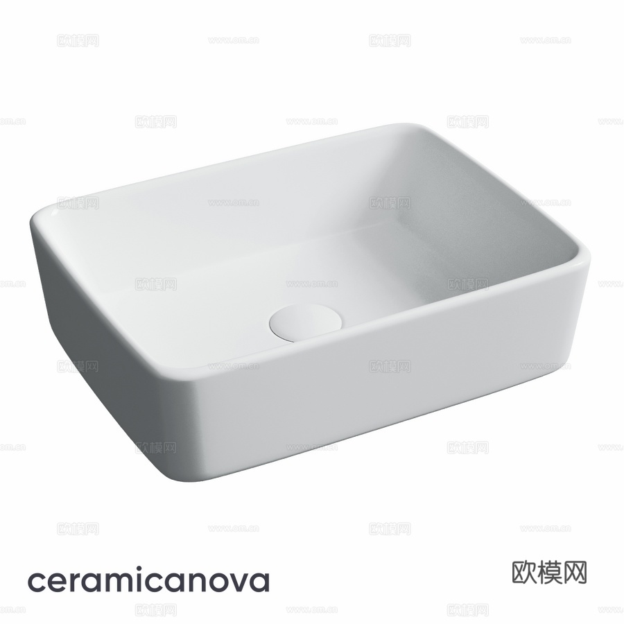 OM 悬挂式矩形洗脸盆 Element 4803d模型下载
