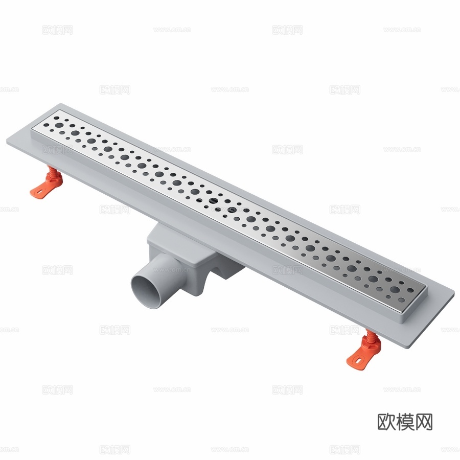 OM淋浴排水盘EWRIKA 60厘米带月纹格栅3d模型下载