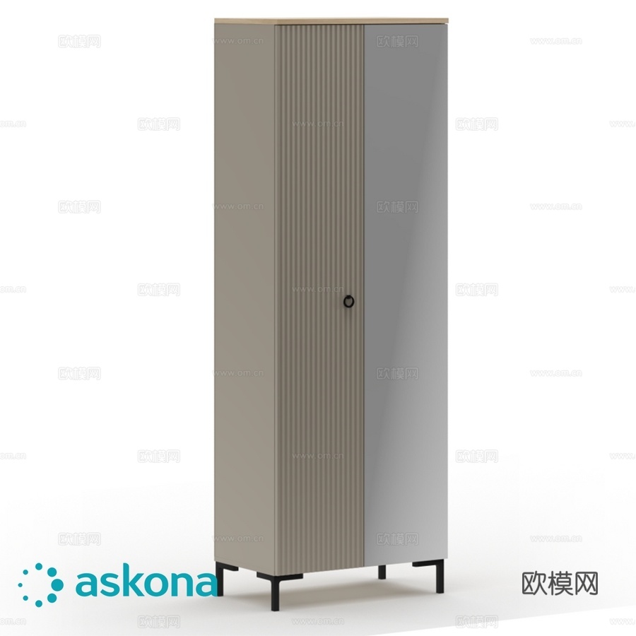 双门镜面衣柜 Zima（冬季）3d模型下载