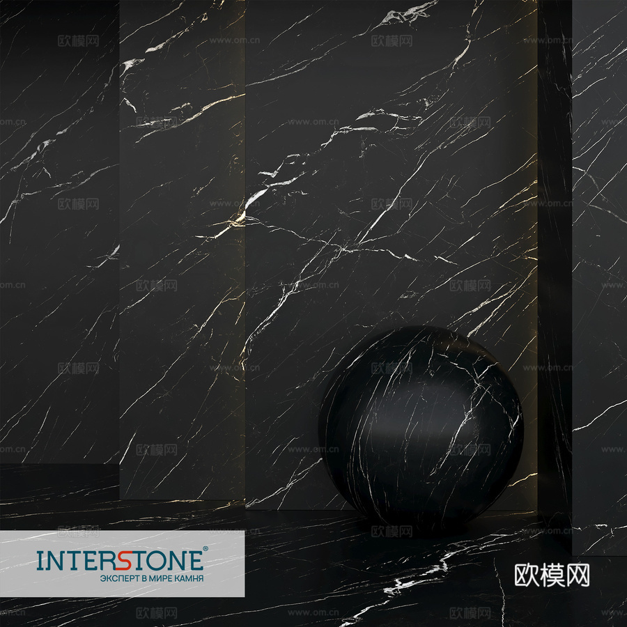 TechGres 大尺寸陶瓷板 NERO MORQUINA3d模型下载
