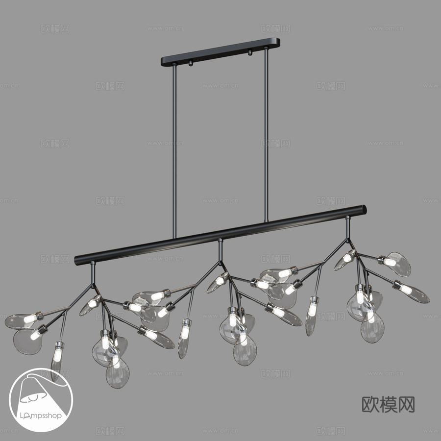 LampsShop.ru L1008 金枝枝形吊灯3d模型下载