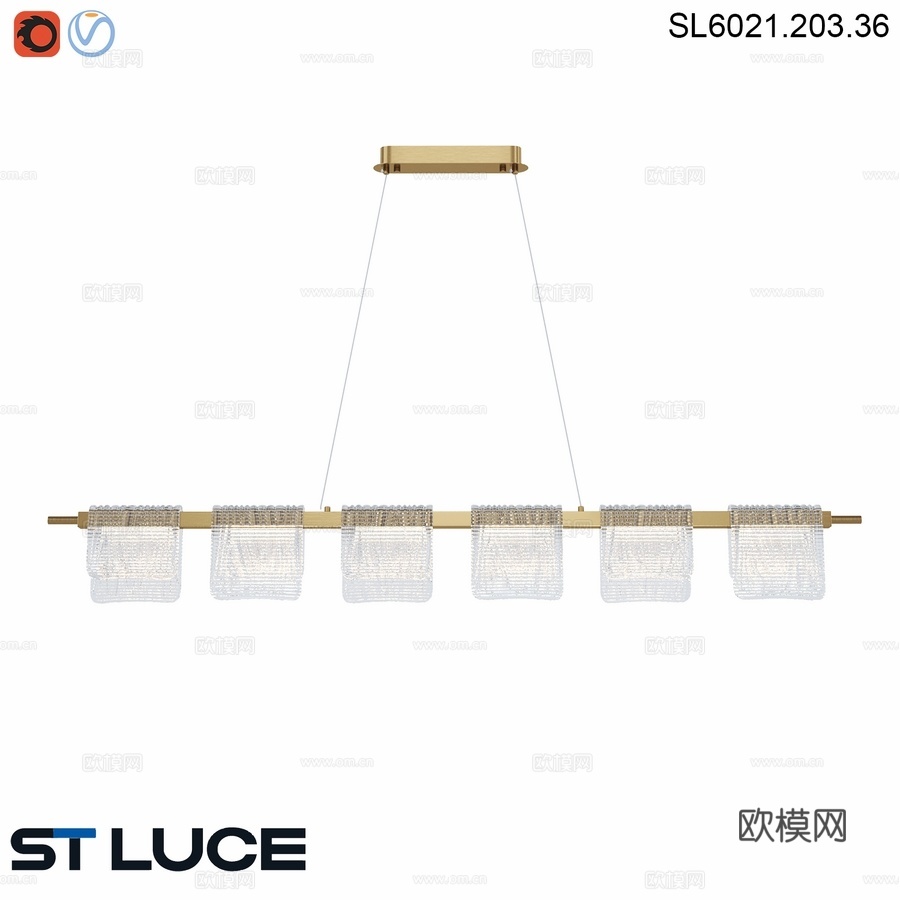 OM LED灯，金色，透明，LED，363d模型下载